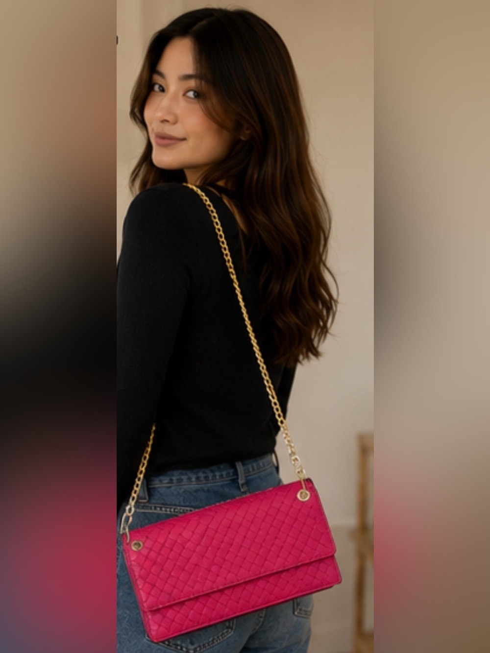 Authentic Bottega Pink Wallet